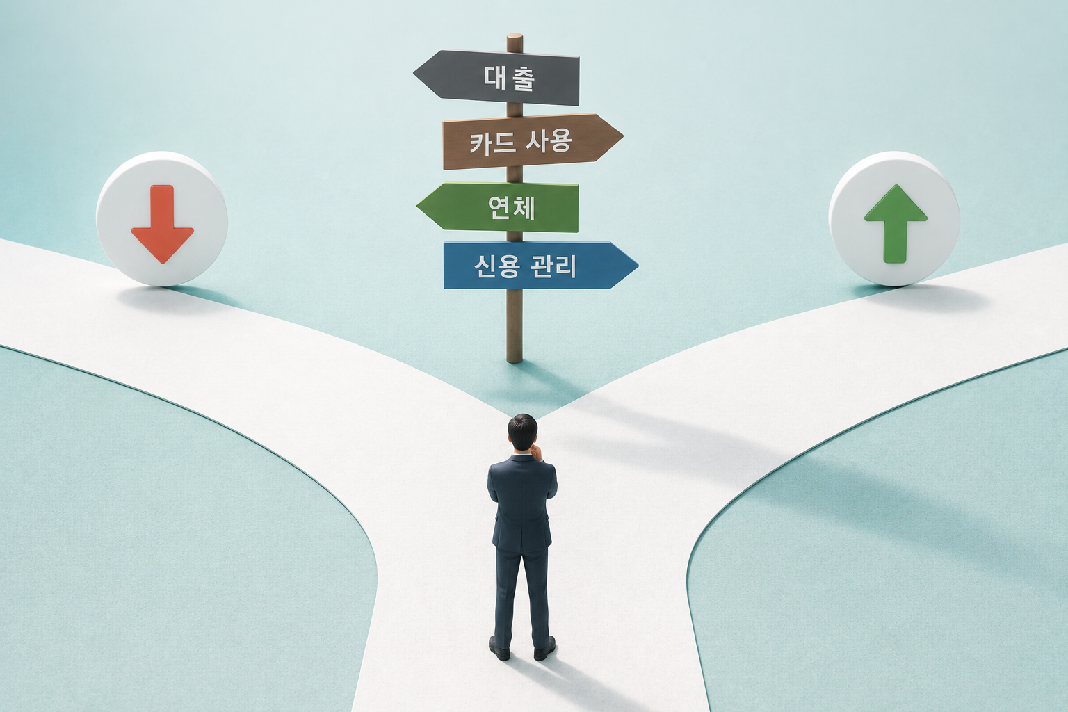신용점수 떨어지는 이유와 연체 없이 점수가 하락하는 원인을 정리한 이미지